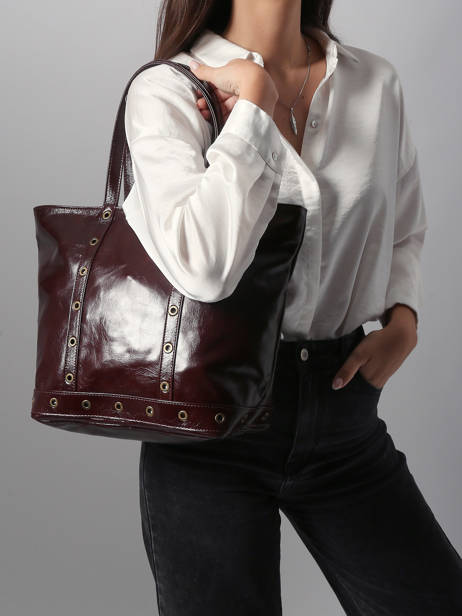 Schoudertas Le Cabas M In Gekreukeld Leder Vanessa bruno Bruin cabas cuir 82V40378 ander zicht 1